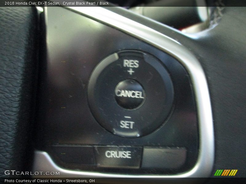 Crystal Black Pearl / Black 2018 Honda Civic EX-T Sedan