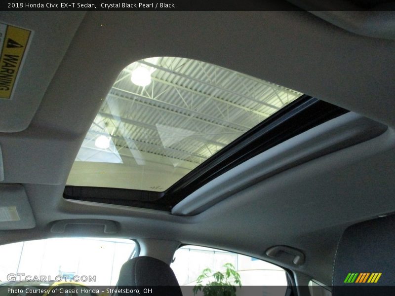 Crystal Black Pearl / Black 2018 Honda Civic EX-T Sedan