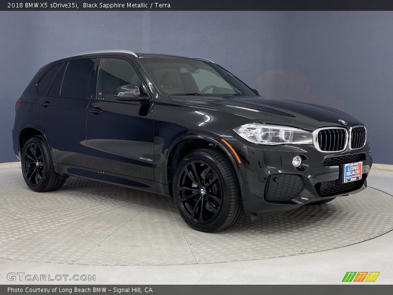 Black Sapphire Metallic / Terra 2018 BMW X5 sDrive35i