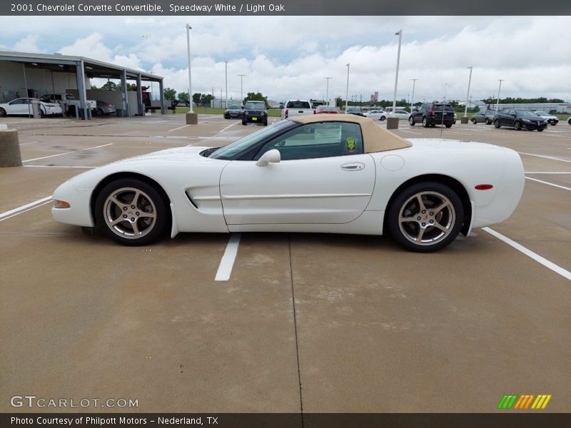 Speedway White / Light Oak 2001 Chevrolet Corvette Convertible