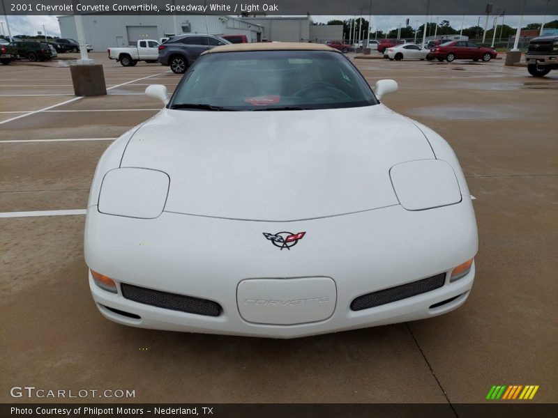Speedway White / Light Oak 2001 Chevrolet Corvette Convertible