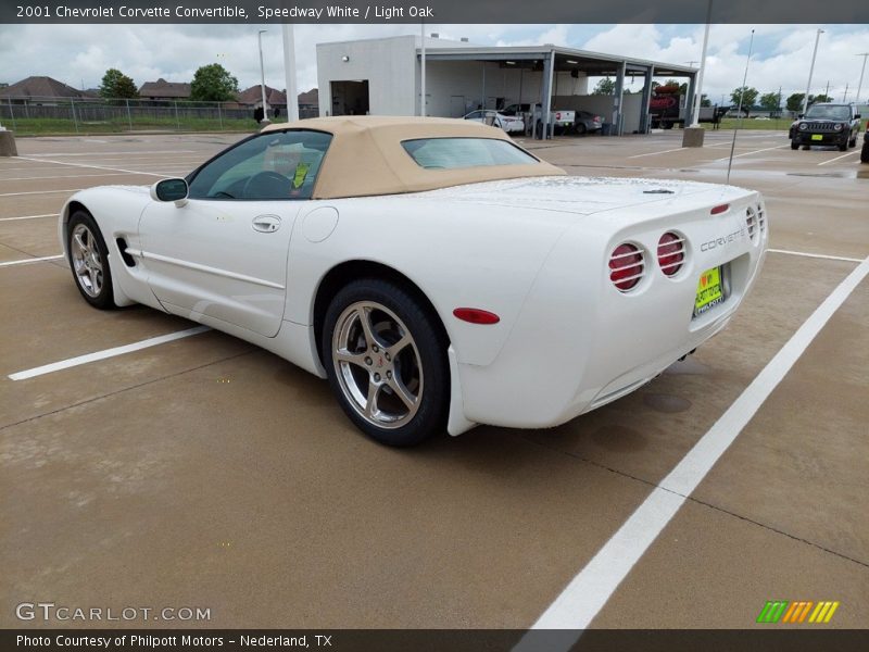Speedway White / Light Oak 2001 Chevrolet Corvette Convertible