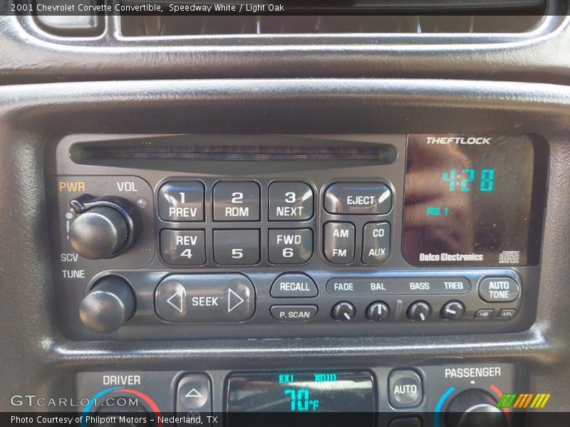 Speedway White / Light Oak 2001 Chevrolet Corvette Convertible