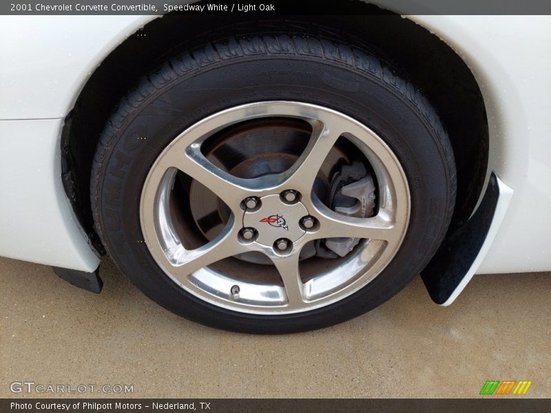 Speedway White / Light Oak 2001 Chevrolet Corvette Convertible