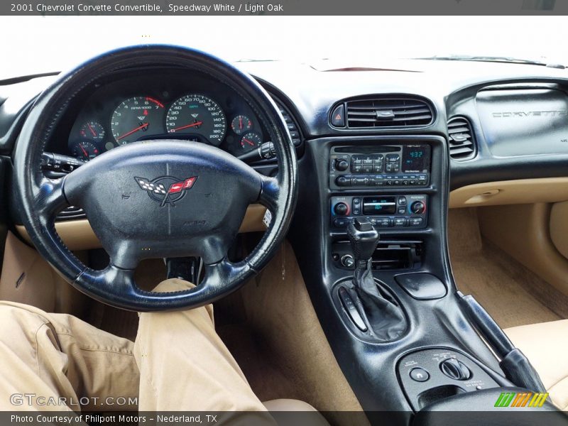 Speedway White / Light Oak 2001 Chevrolet Corvette Convertible