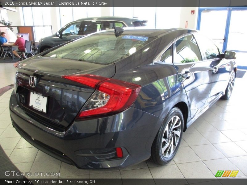 Cosmic Blue Metallic / Gray 2018 Honda Civic EX Sedan
