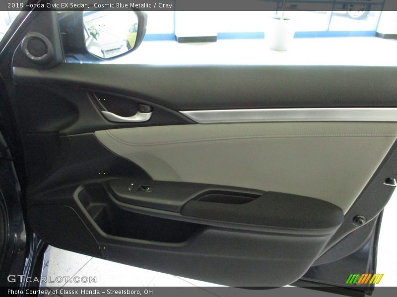 Cosmic Blue Metallic / Gray 2018 Honda Civic EX Sedan