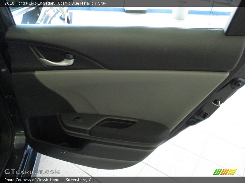 Cosmic Blue Metallic / Gray 2018 Honda Civic EX Sedan