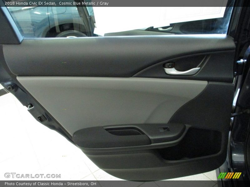 Cosmic Blue Metallic / Gray 2018 Honda Civic EX Sedan