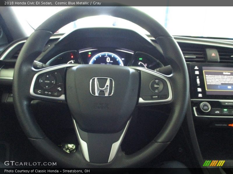 Cosmic Blue Metallic / Gray 2018 Honda Civic EX Sedan