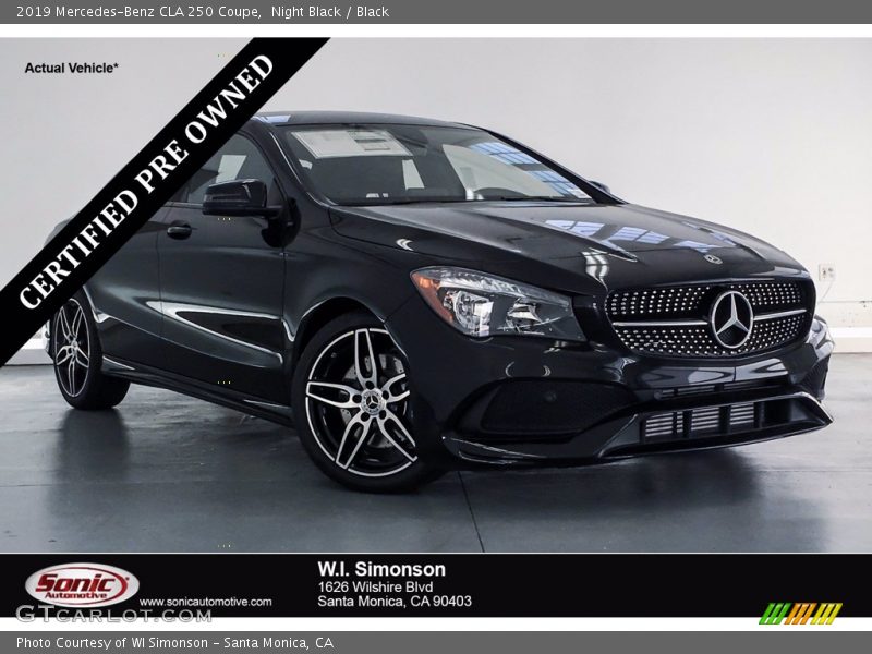 Night Black / Black 2019 Mercedes-Benz CLA 250 Coupe