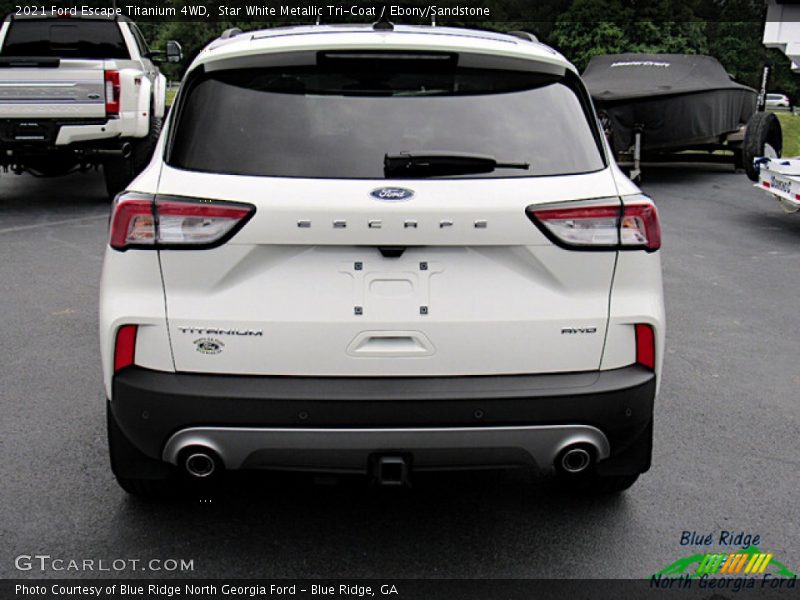 Star White Metallic Tri-Coat / Ebony/Sandstone 2021 Ford Escape Titanium 4WD