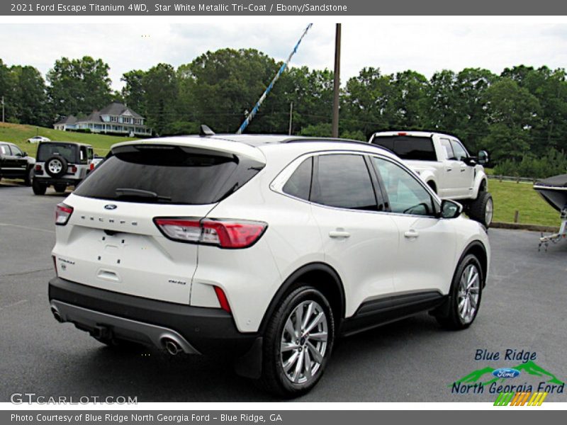 Star White Metallic Tri-Coat / Ebony/Sandstone 2021 Ford Escape Titanium 4WD