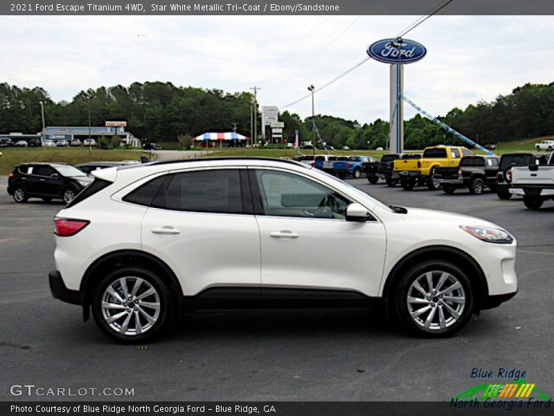 Star White Metallic Tri-Coat / Ebony/Sandstone 2021 Ford Escape Titanium 4WD
