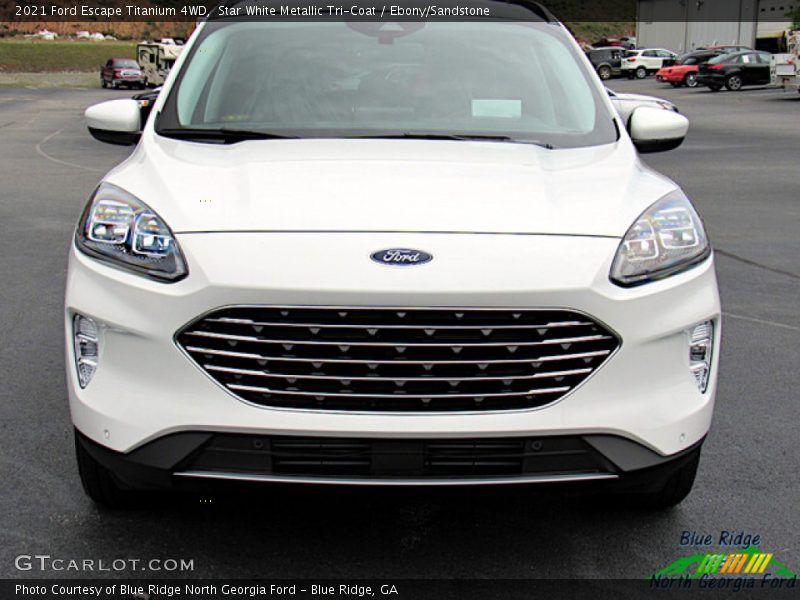 Star White Metallic Tri-Coat / Ebony/Sandstone 2021 Ford Escape Titanium 4WD