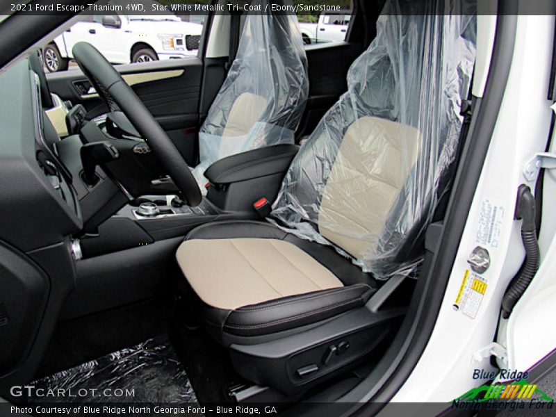 Star White Metallic Tri-Coat / Ebony/Sandstone 2021 Ford Escape Titanium 4WD