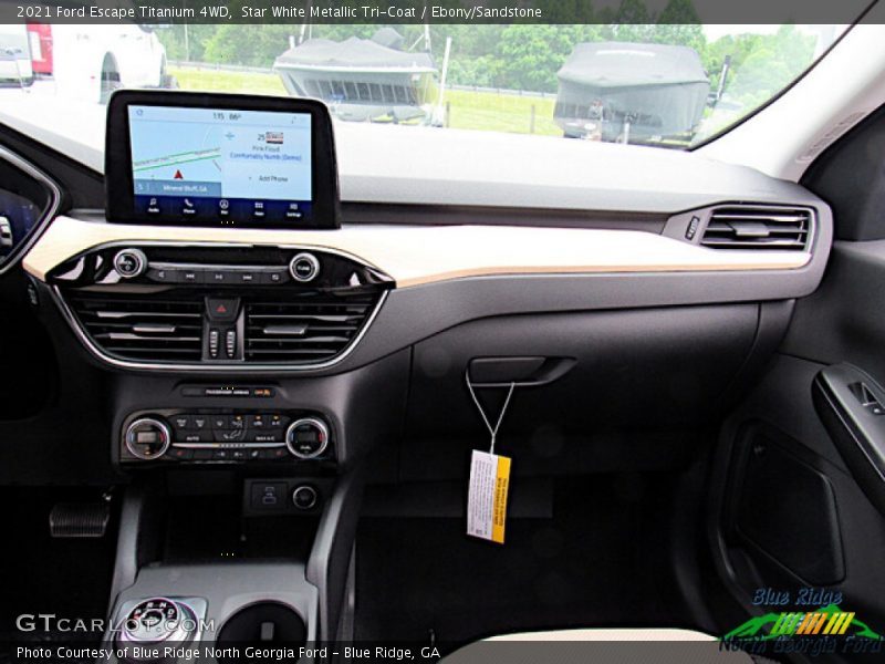 Star White Metallic Tri-Coat / Ebony/Sandstone 2021 Ford Escape Titanium 4WD