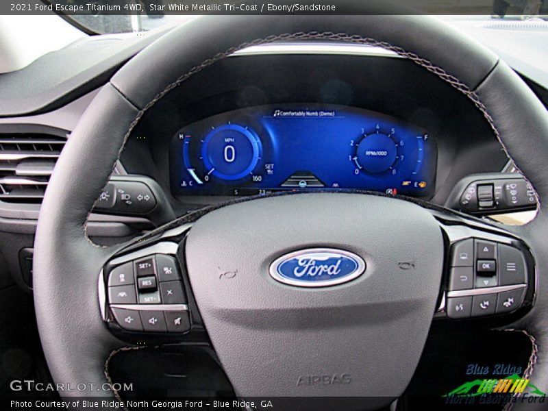 Star White Metallic Tri-Coat / Ebony/Sandstone 2021 Ford Escape Titanium 4WD