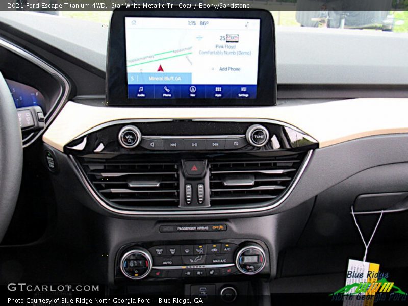 Star White Metallic Tri-Coat / Ebony/Sandstone 2021 Ford Escape Titanium 4WD