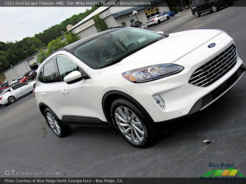 Star White Metallic Tri-Coat / Ebony/Sandstone 2021 Ford Escape Titanium 4WD