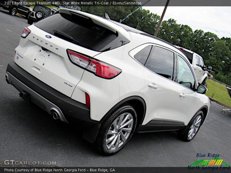 Star White Metallic Tri-Coat / Ebony/Sandstone 2021 Ford Escape Titanium 4WD