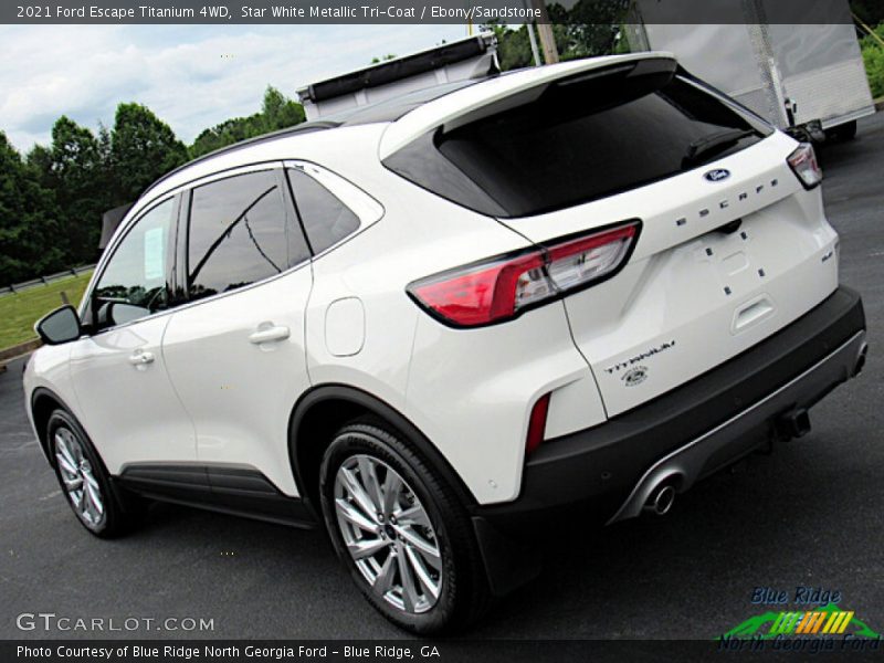 Star White Metallic Tri-Coat / Ebony/Sandstone 2021 Ford Escape Titanium 4WD