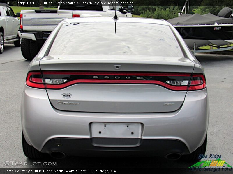 Billet Silver Metallic / Black/Ruby Red Accent Stitching 2015 Dodge Dart GT