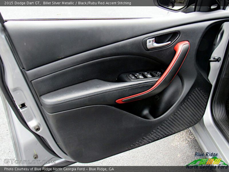Billet Silver Metallic / Black/Ruby Red Accent Stitching 2015 Dodge Dart GT