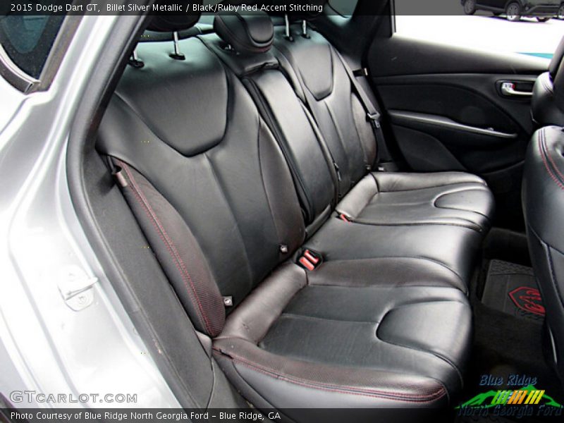Billet Silver Metallic / Black/Ruby Red Accent Stitching 2015 Dodge Dart GT