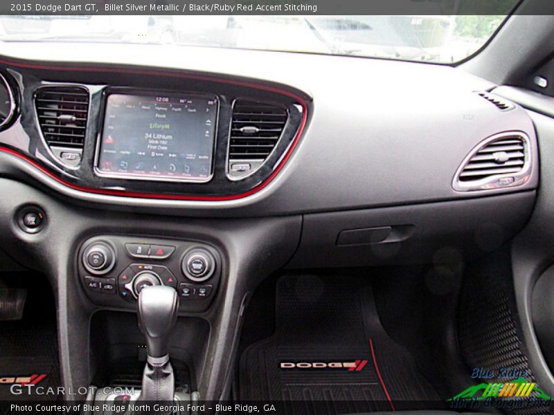 Billet Silver Metallic / Black/Ruby Red Accent Stitching 2015 Dodge Dart GT