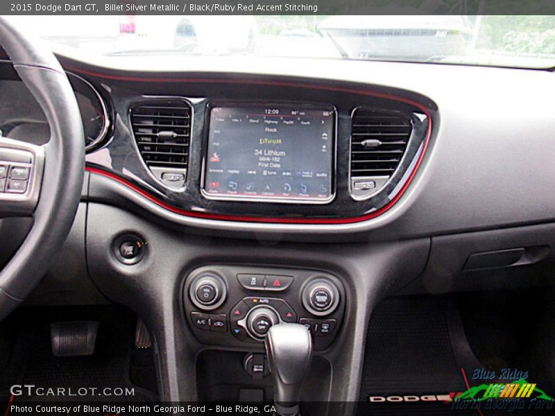 Billet Silver Metallic / Black/Ruby Red Accent Stitching 2015 Dodge Dart GT