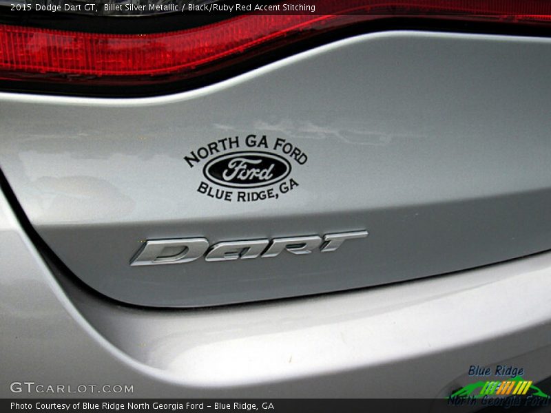 Billet Silver Metallic / Black/Ruby Red Accent Stitching 2015 Dodge Dart GT