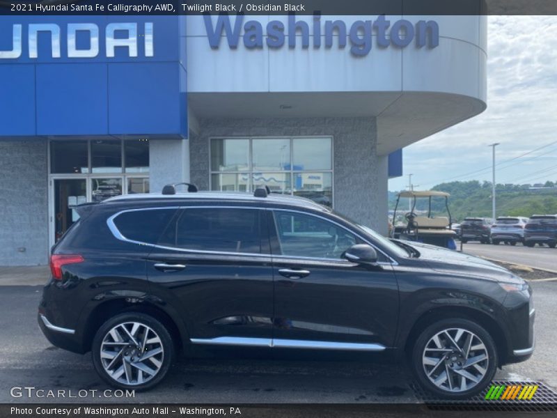 Twilight Black / Obsidian Black 2021 Hyundai Santa Fe Calligraphy AWD