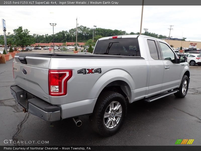 Ingot Silver Metallic / Medium Earth Gray 2015 Ford F150 XLT SuperCab 4x4