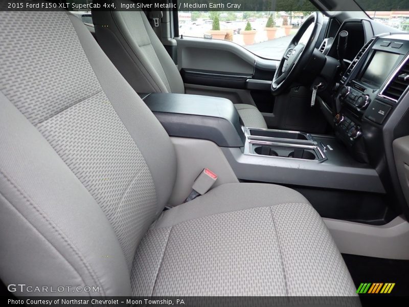 Ingot Silver Metallic / Medium Earth Gray 2015 Ford F150 XLT SuperCab 4x4