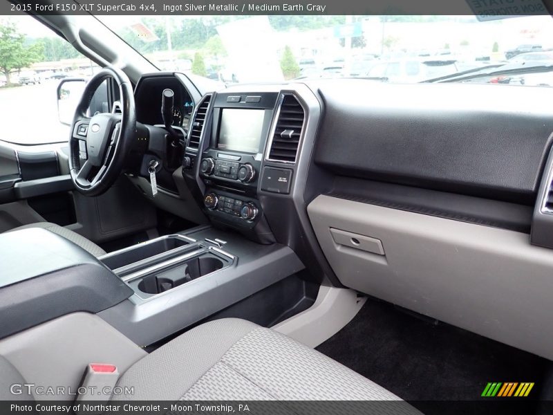 Ingot Silver Metallic / Medium Earth Gray 2015 Ford F150 XLT SuperCab 4x4