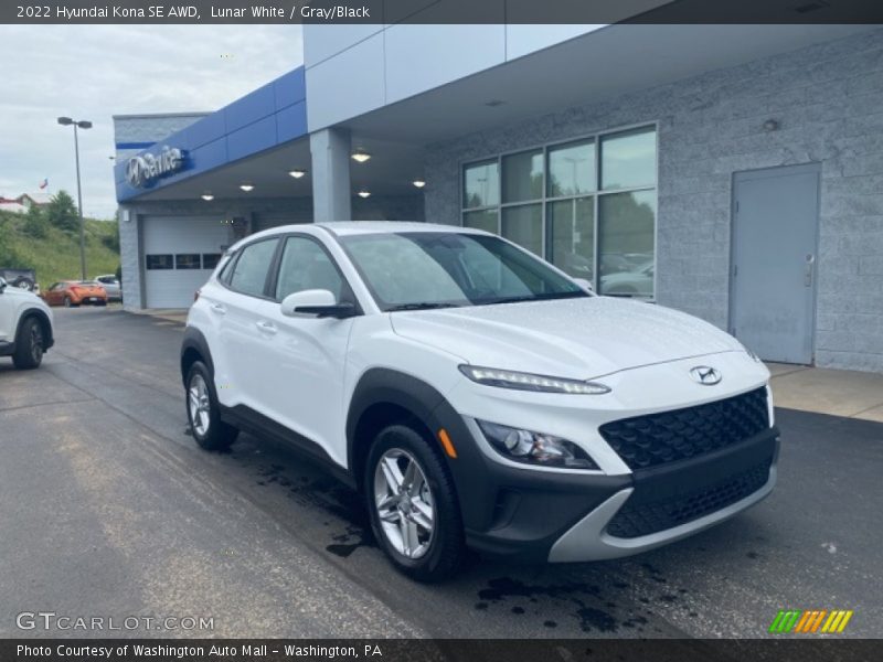Lunar White / Gray/Black 2022 Hyundai Kona SE AWD