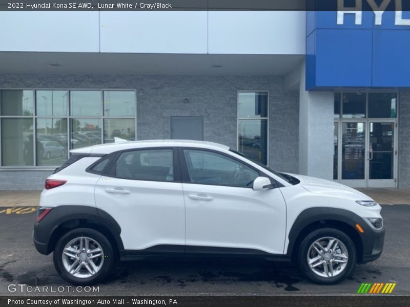 Lunar White / Gray/Black 2022 Hyundai Kona SE AWD