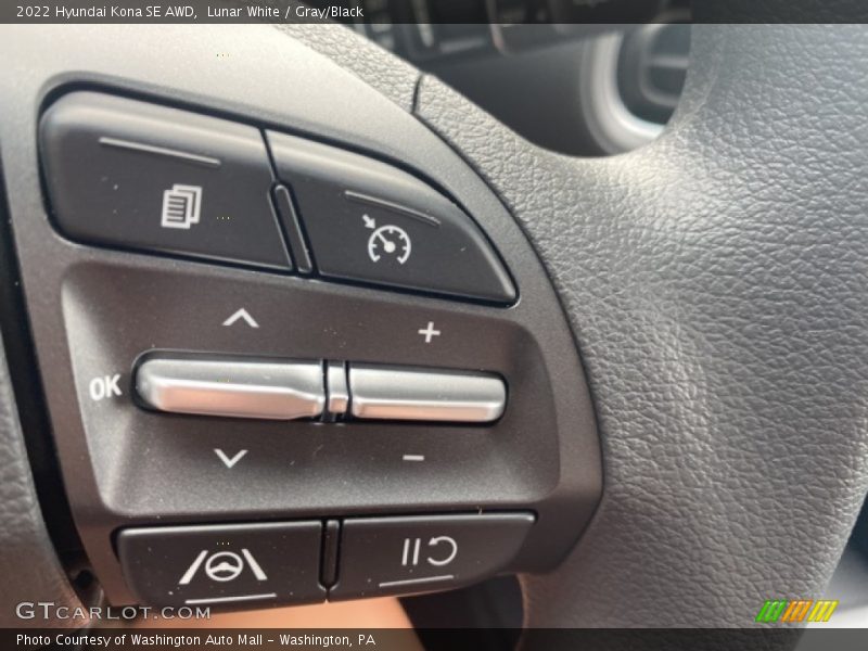 Lunar White / Gray/Black 2022 Hyundai Kona SE AWD