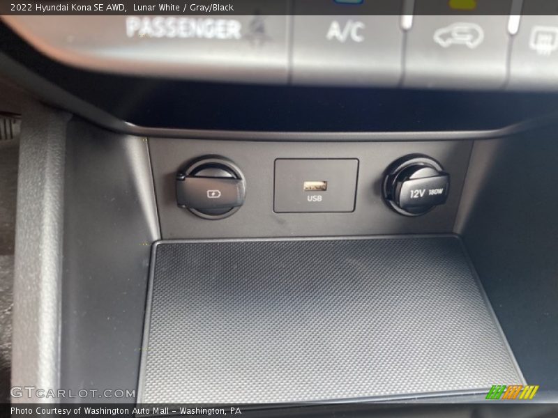 Lunar White / Gray/Black 2022 Hyundai Kona SE AWD