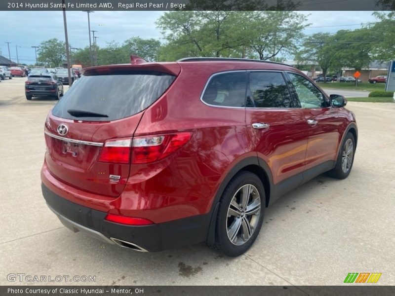 Regal Red Pearl / Beige 2014 Hyundai Santa Fe Limited AWD