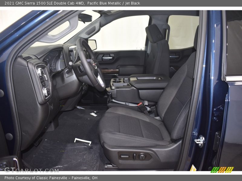 Pacific Blue Metallic / Jet Black 2021 GMC Sierra 1500 SLE Double Cab 4WD