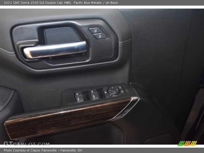 Pacific Blue Metallic / Jet Black 2021 GMC Sierra 1500 SLE Double Cab 4WD