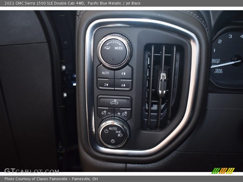 Pacific Blue Metallic / Jet Black 2021 GMC Sierra 1500 SLE Double Cab 4WD