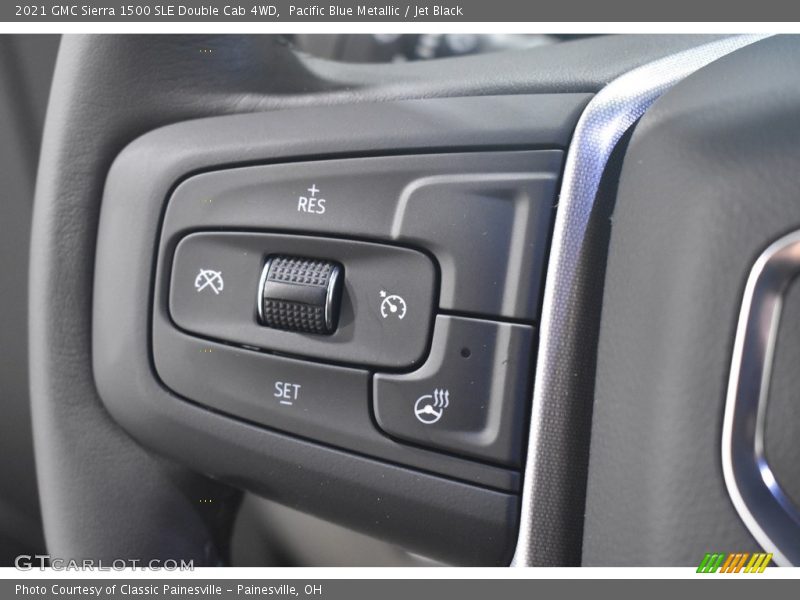Pacific Blue Metallic / Jet Black 2021 GMC Sierra 1500 SLE Double Cab 4WD