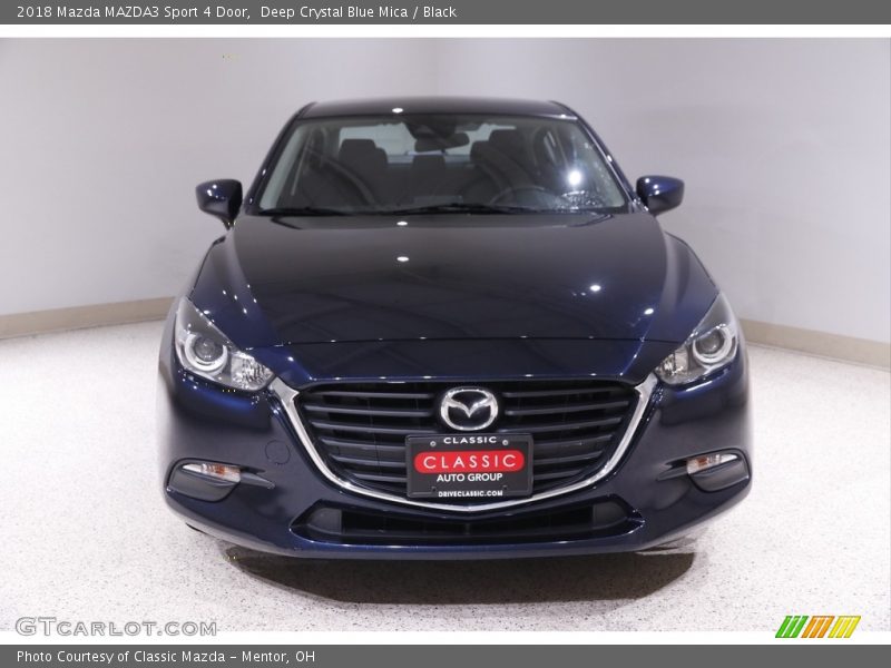 Deep Crystal Blue Mica / Black 2018 Mazda MAZDA3 Sport 4 Door