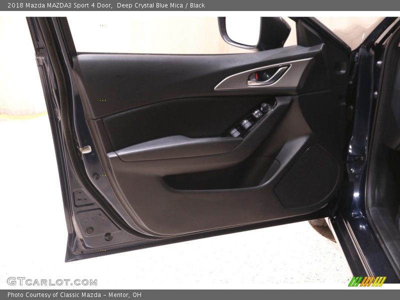 Deep Crystal Blue Mica / Black 2018 Mazda MAZDA3 Sport 4 Door