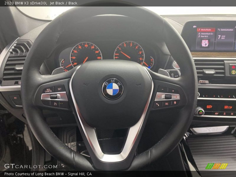 Jet Black / Black 2020 BMW X3 sDrive30i