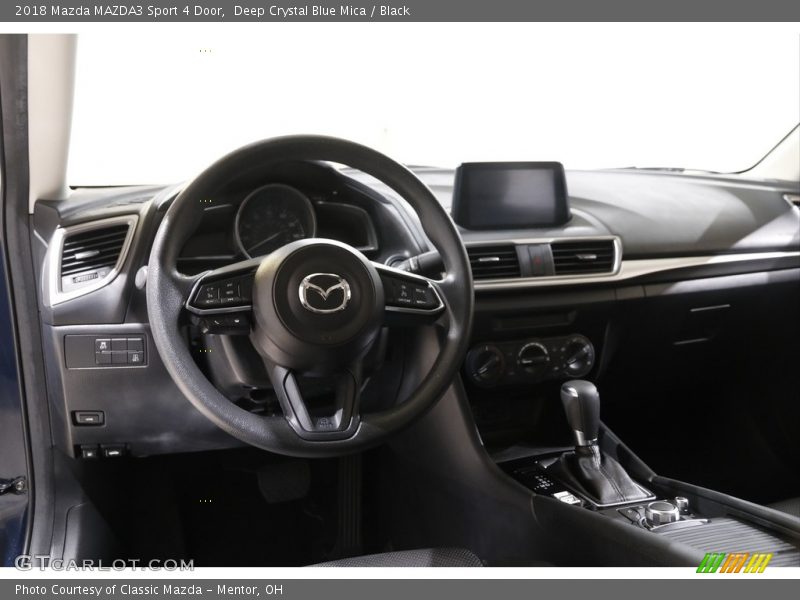 Deep Crystal Blue Mica / Black 2018 Mazda MAZDA3 Sport 4 Door