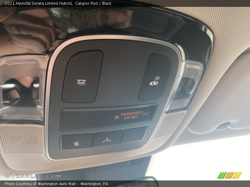 Calypso Red / Black 2021 Hyundai Sonata Limited Hybrid